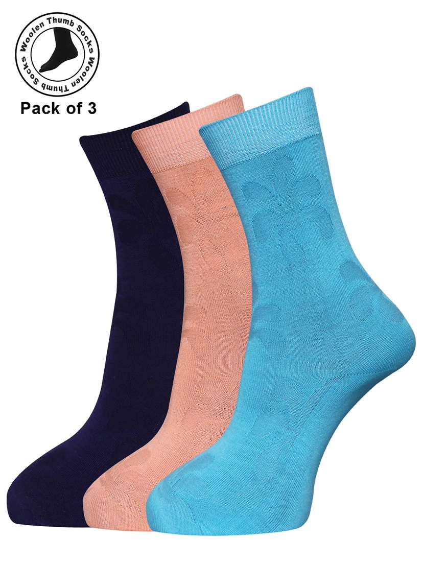 women cotton above ankle length socks combo