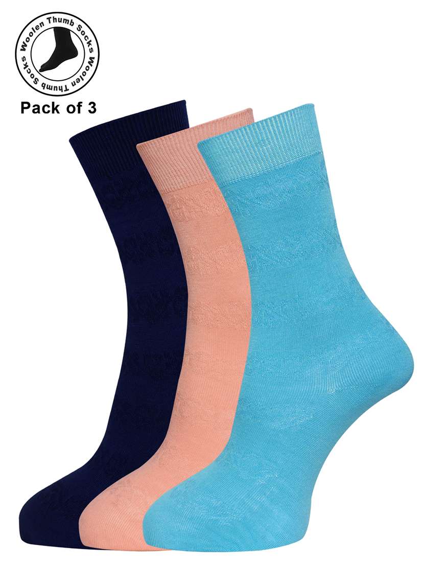 women cotton above ankle length socks combo
