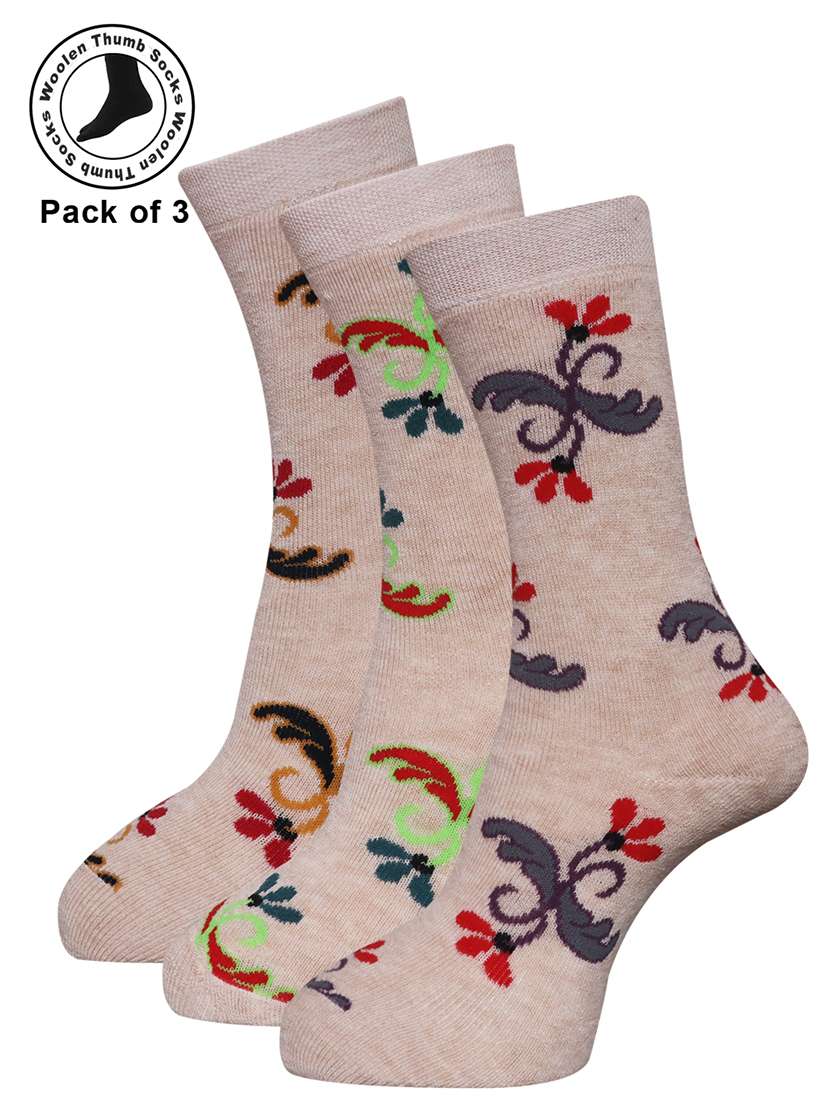 women cotton above ankle length socks combo