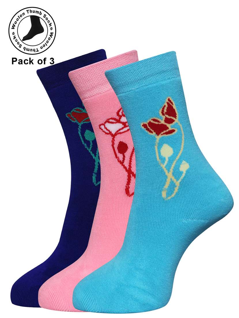 women cotton above ankle length socks combo