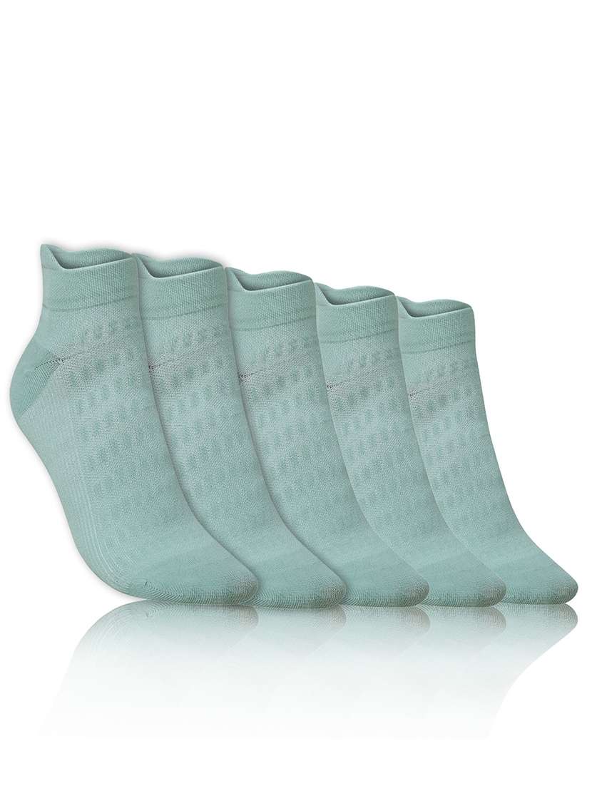 men solid cotton ankle length socks combo - 21587389 -  Zoom Image - 0