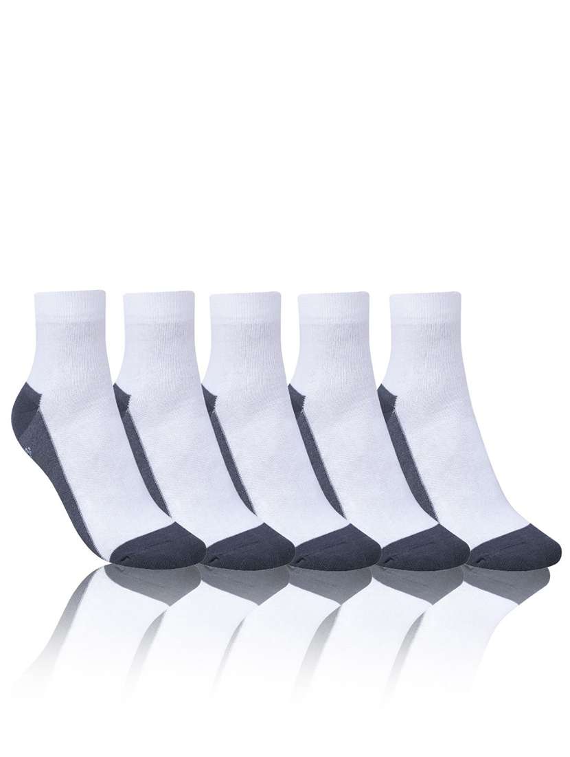 men color block cotton ankle length socks combo - 21587429 -  Zoom Image - 0