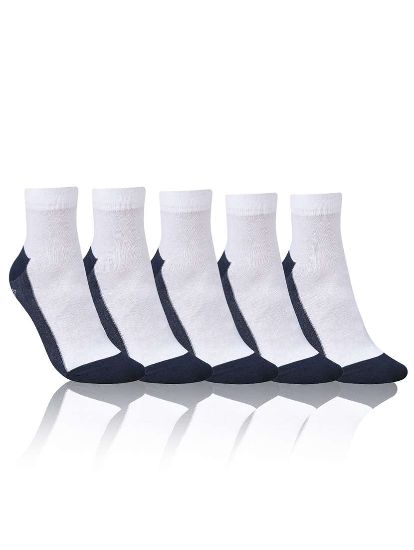 men color block cotton ankle length socks combo - 21587430 -  Zoom Image - 0