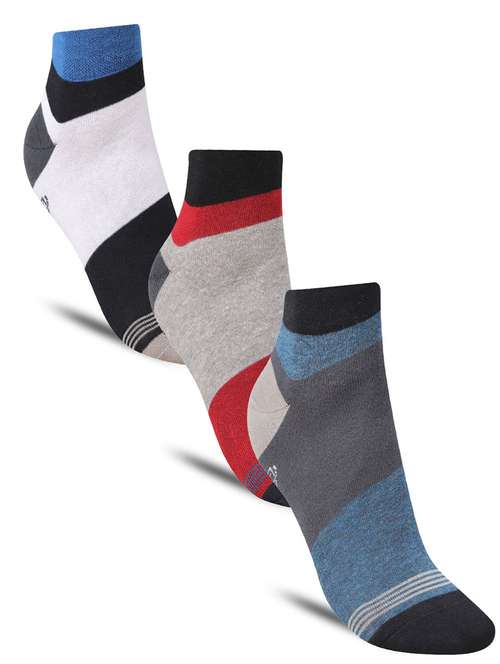 men color block cotton ankle length socks combo - 21587446 -  Standard Image - 0