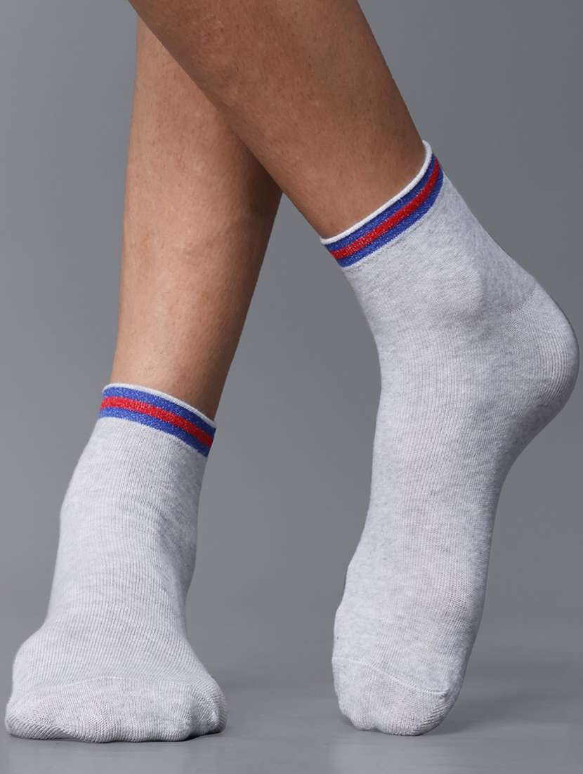 men solid cotton ankle length socks combo - 21587571 -  Standard Image - 3