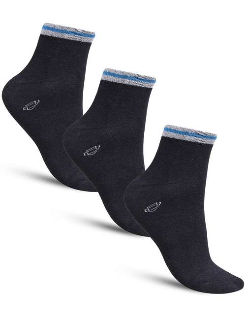 men solid cotton ankle length socks combo - 21587573 -  Standard Image - 0