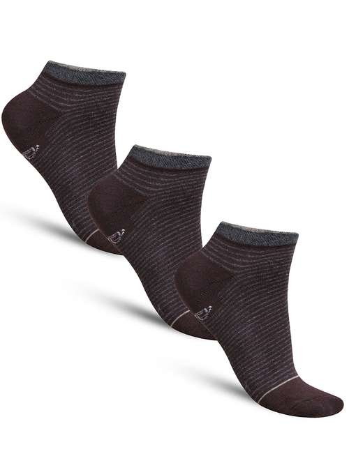 men striped cotton ankle length socks combo - 21587608 -  Standard Image - 0