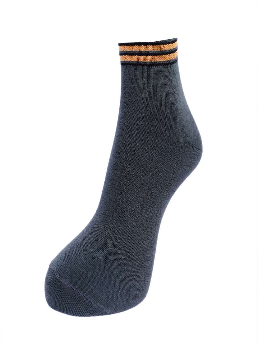 men solid cotton ankle length socks combo - 21587620 -  Standard Image - 3