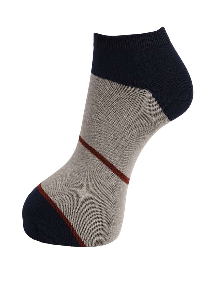 men striped cotton ankle length socks combo - 21587643 -  Standard Image - 3