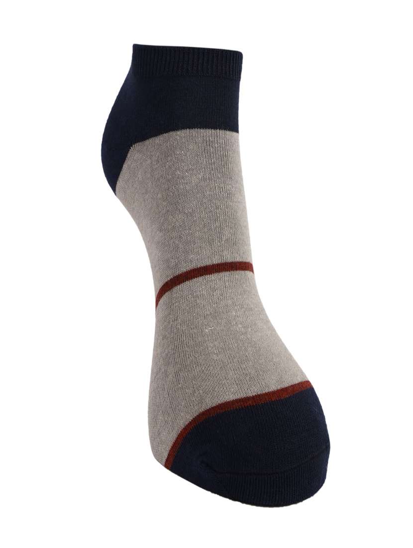 men striped cotton ankle length socks combo - 21587650 -  Standard Image - 3