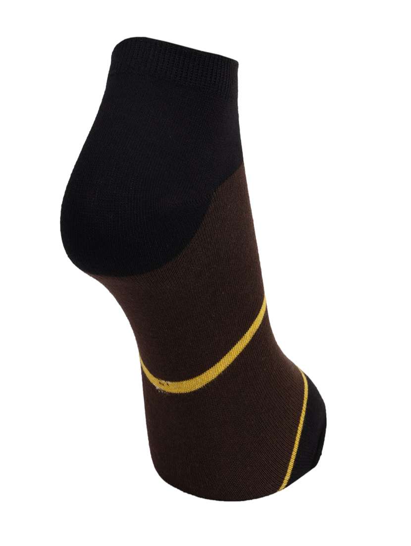men striped cotton ankle length socks combo - 21587654 -  Standard Image - 3