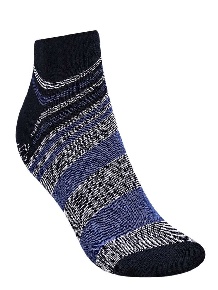 men striped cotton ankle length socks combo - 21587674 -  Standard Image - 3