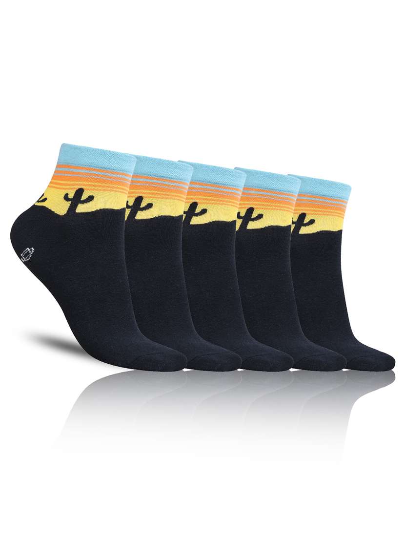 men cotton ankle length socks combo - 21587752 -  Zoom Image - 0