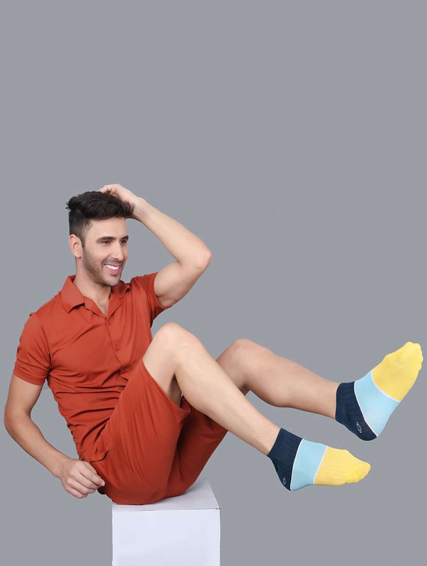 men cotton ankle length socks combo - 21587781 -  Standard Image - 3