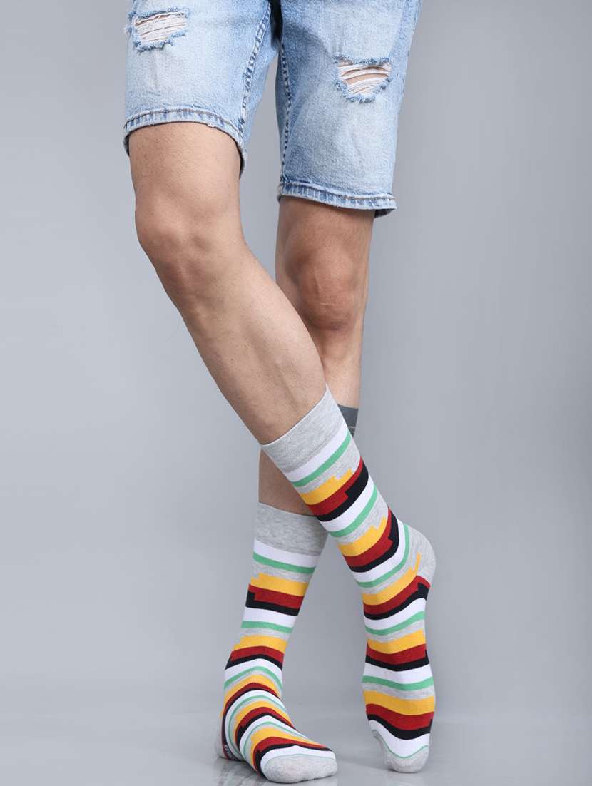 men cotton above ankle length socks combo - 21587850 -  Standard Image - 3