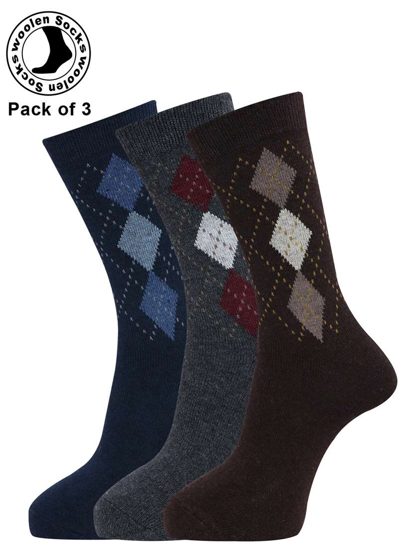 men pack of 3 above ankle length sock - 21588132 -  Zoom Image - 0