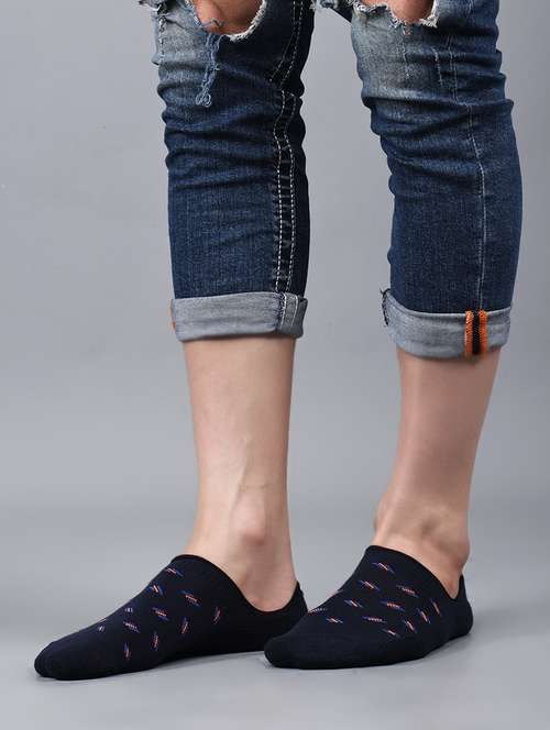 men self design cotton no show sock - 21588143 -  Standard Image - 0