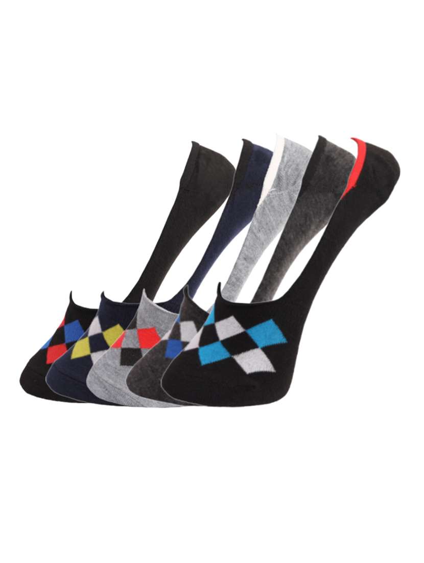 men pack of 5 no show socks
