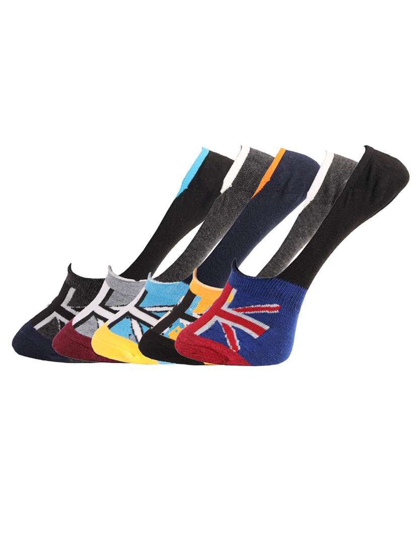 men pack of 5 no show socks