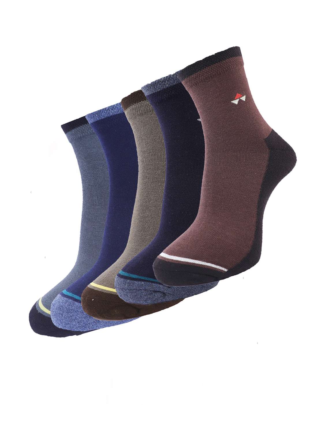 men color block ankle length socks combo