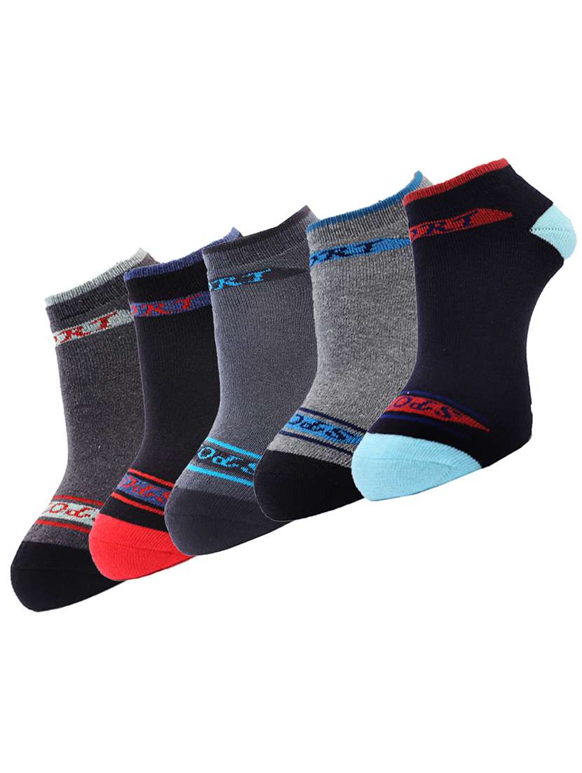men color block ankle length socks combo - 21588474 -  Zoom Image - 0