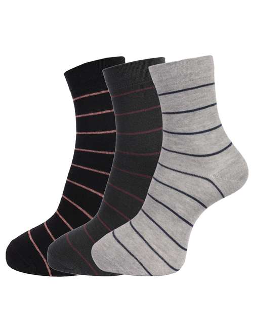 men striped above ankle length socks combo - 21588546 -  Standard Image - 0
