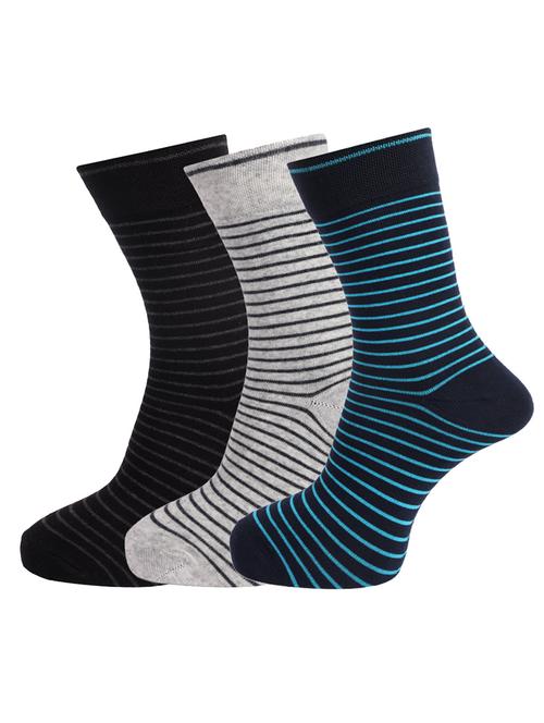 men striped above ankle length socks combo - 21588564 -  Standard Image - 0