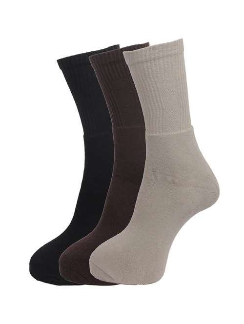 men pack of 3 solid above ankle length socks  - 21588604 -  Standard Image - 0