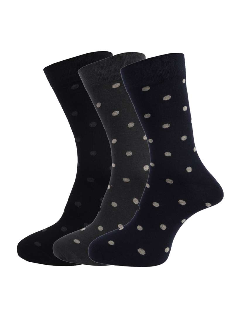 men polka dots above ankle length socks combo