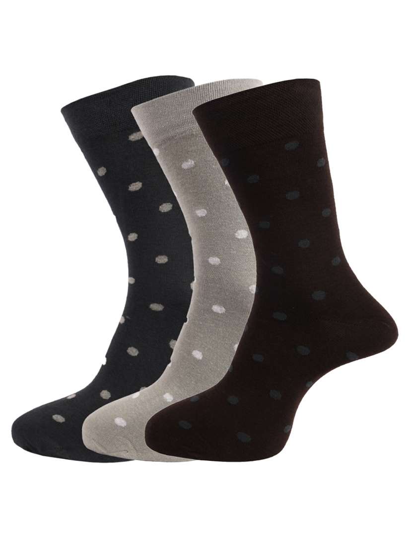 men polka dots above ankle length socks combo