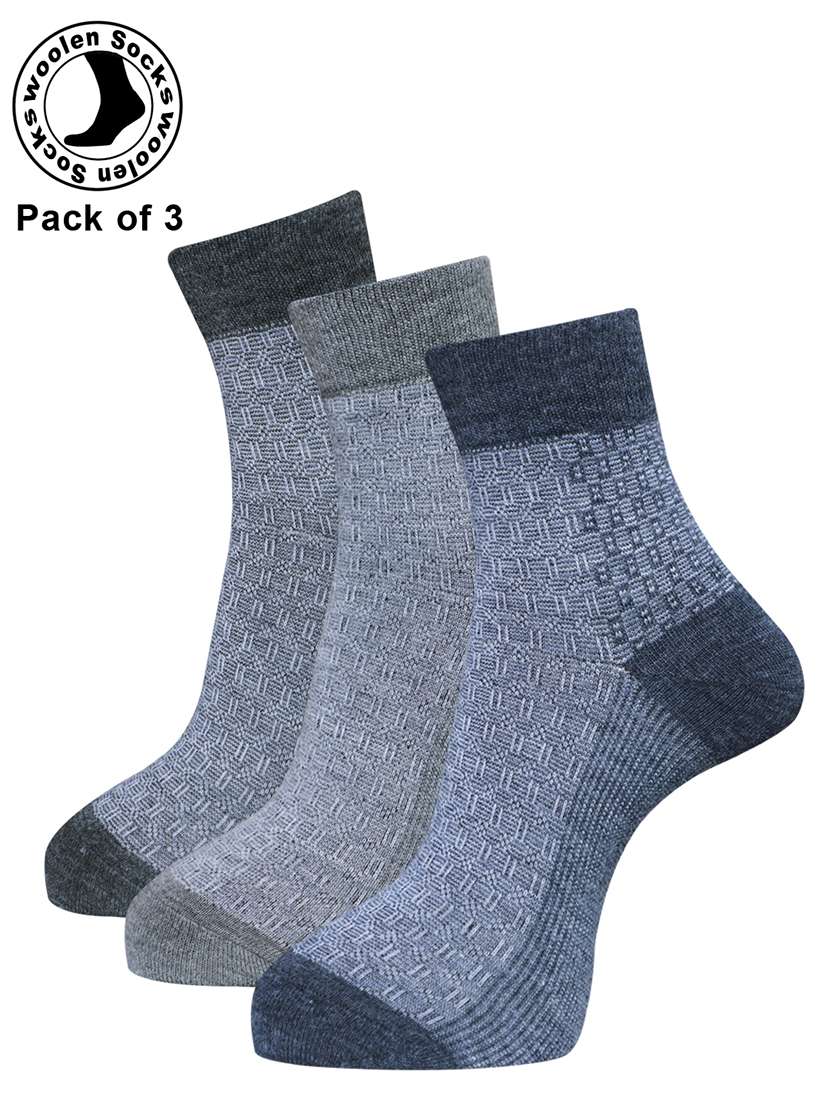 men color block ankle length socks combo