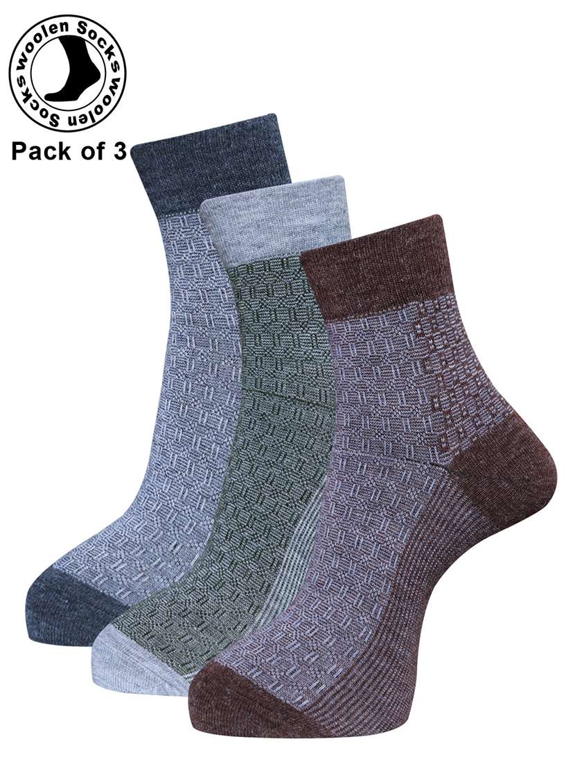men color block ankle length socks combo