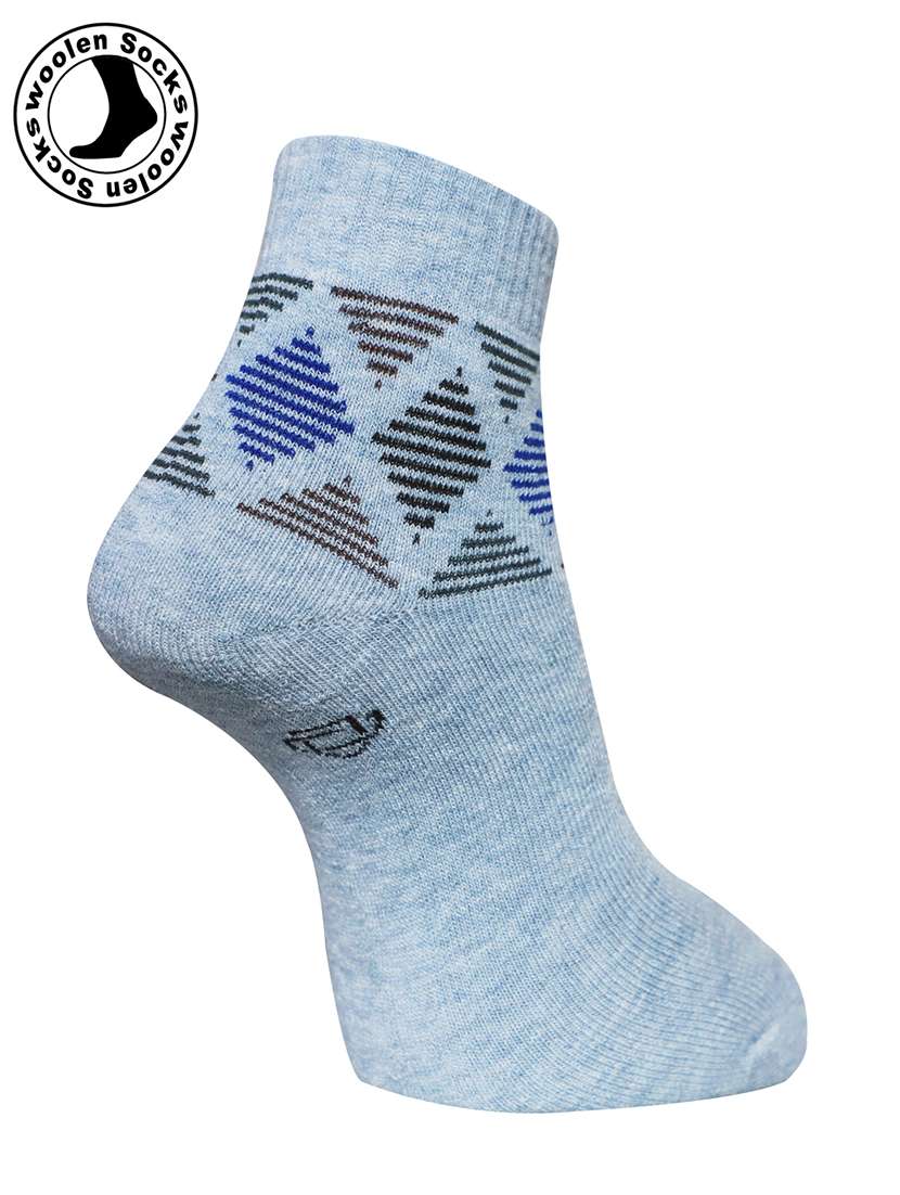 men pack of 3 printed ankle length socks combo - 21588680 -  Standard Image - 3