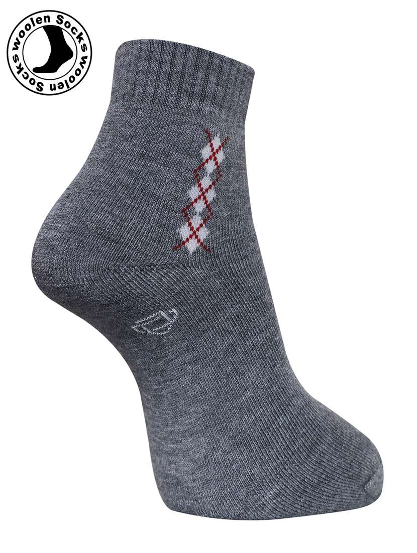 men pack of 3 printed ankle length socks combo - 21588681 -  Standard Image - 3