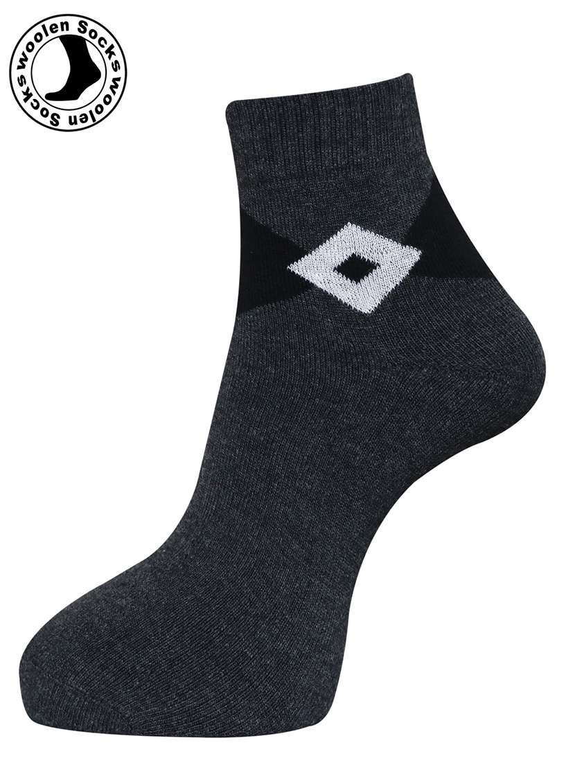 men pack of 3 printed ankle length socks combo - 21588683 -  Standard Image - 3