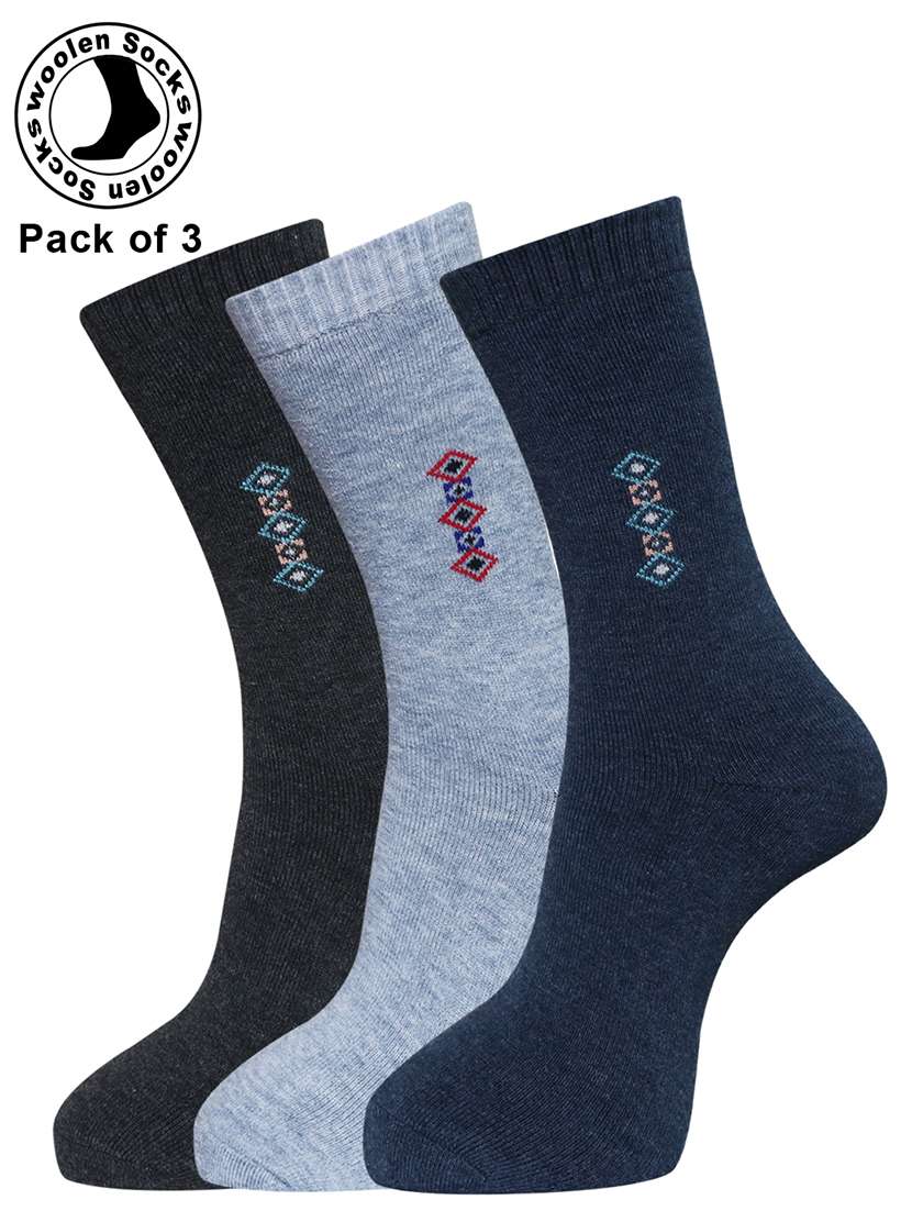 men pack of 3 printed above ankle length socks combo