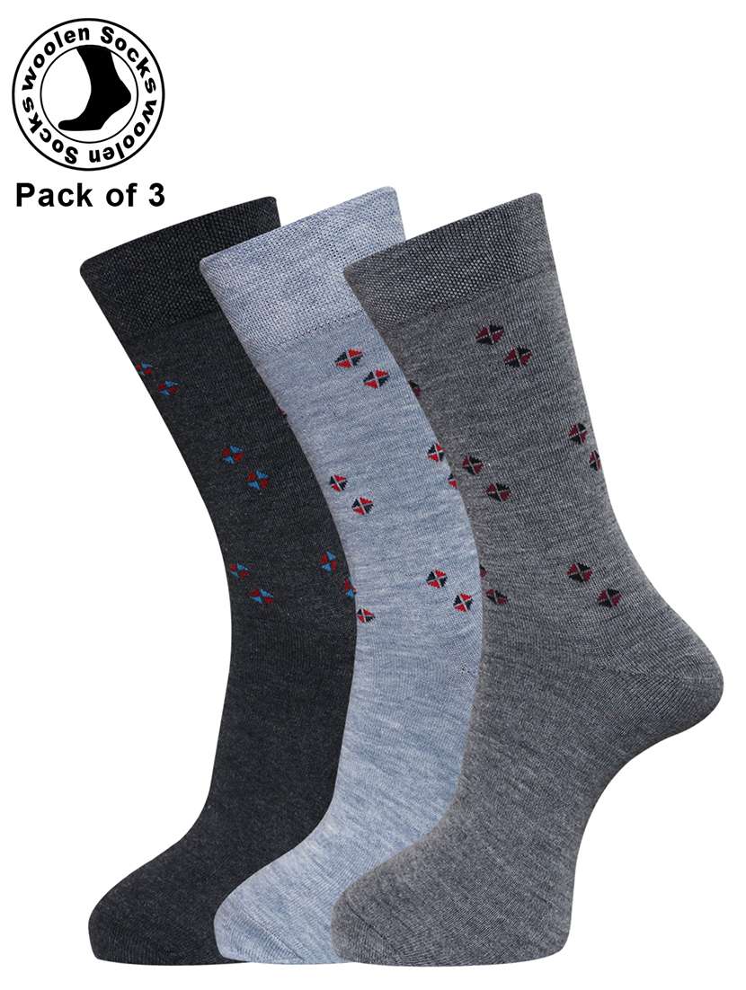 men pack of 3 printed above ankle length socks combo