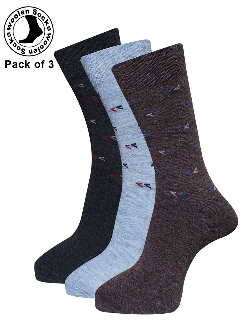 men pack of 3 printed above ankle length socks combo