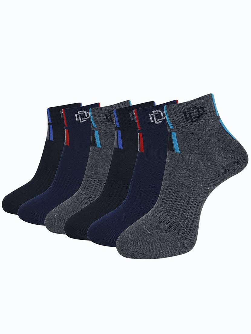 men self design ankle length socks combo