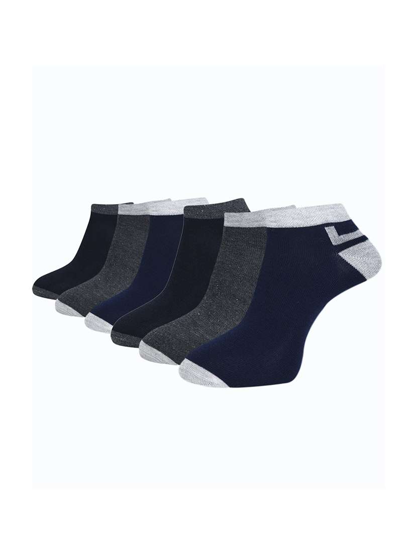 men color block ankle length socks combo - 21588712 -  Zoom Image - 0