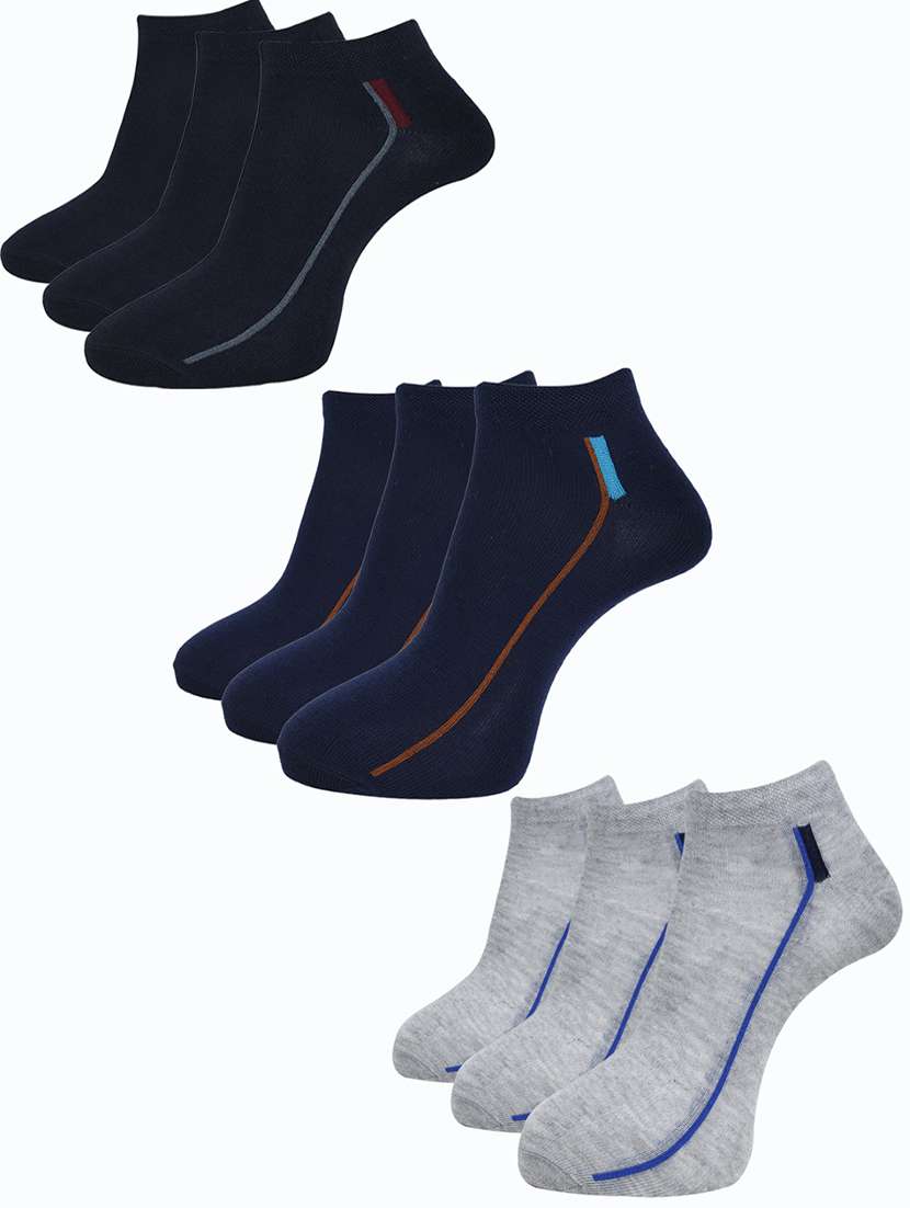 men self design ankle length socks combo