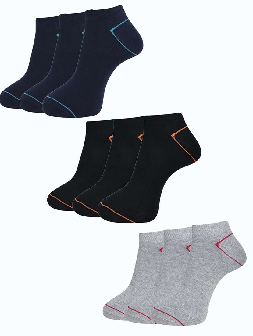 men self design ankle length socks combo