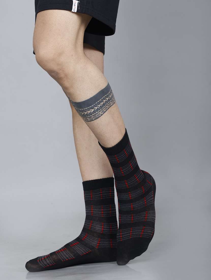 men self design above ankle length socks combo - 21588762 -  Standard Image - 3