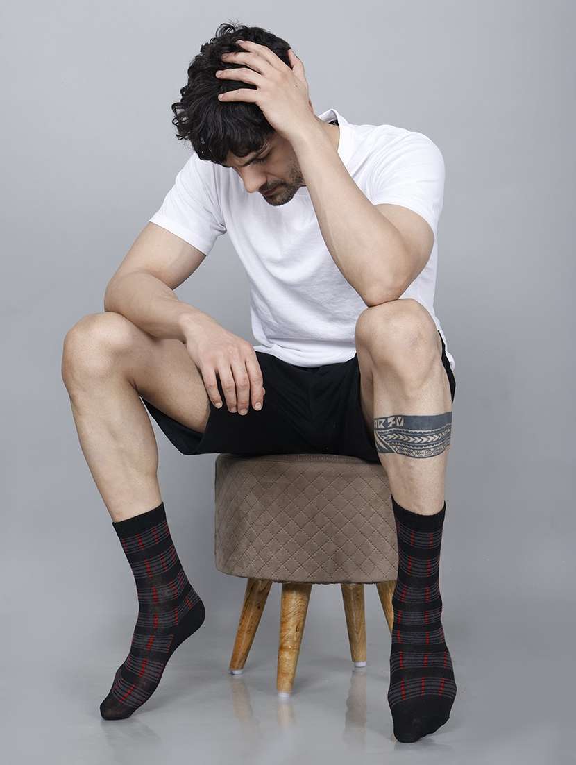 men self design above ankle length socks combo - 21588762 -  Standard Image - 5