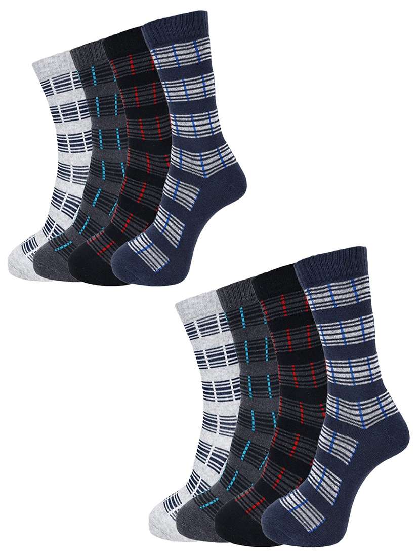 men self design above ankle length socks combo