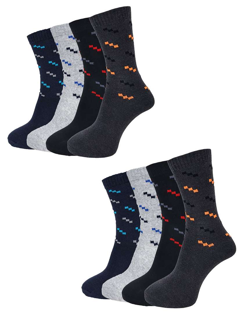 men self design above ankle length socks combo