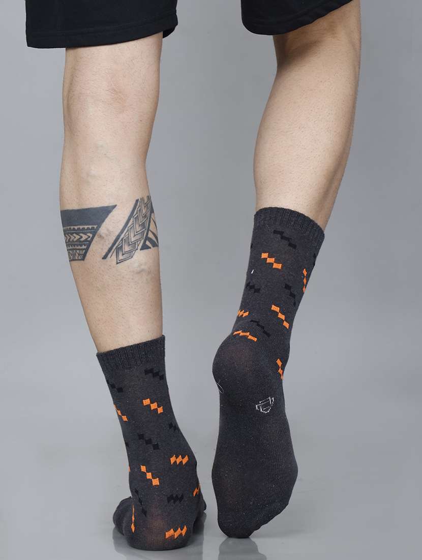 men self design above ankle length socks combo - 21588769 -  Standard Image - 3