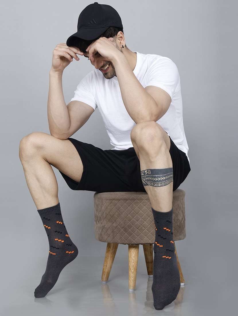 men self design above ankle length socks combo - 21588769 -  Standard Image - 5