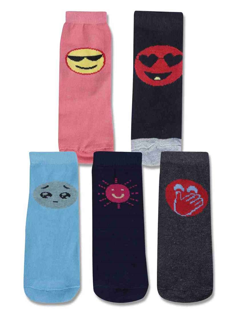 boys printed ankle length socks combo