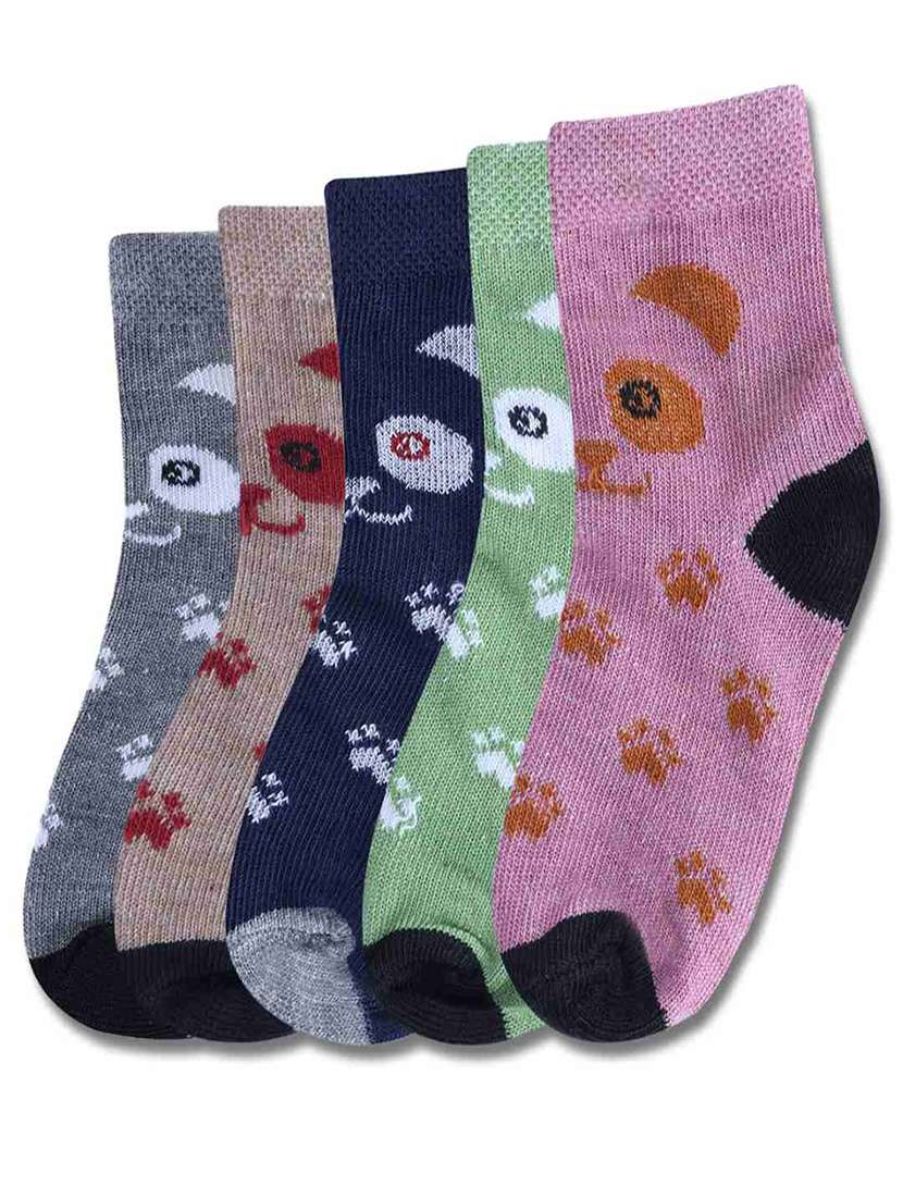 boys printed ankle length socks combo